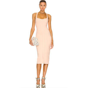 Noam Anouk Midi Dress in Orange Fade Peach S